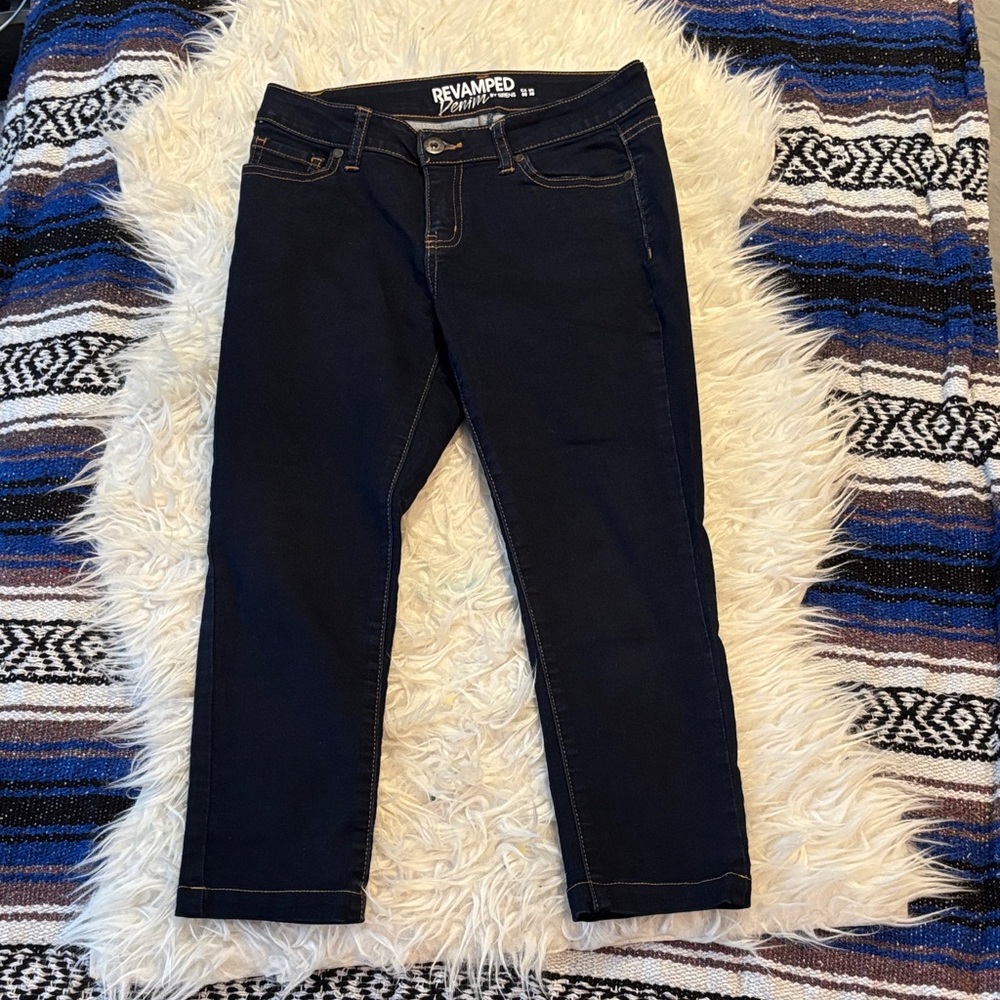 Revamped Women's Dark Blue Ankle Jeans size 5